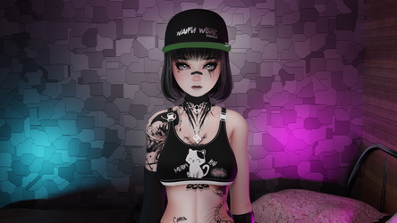 ♡ Jinx Goth Girl ♡ VRChat Avatar ( GoLoco & SPS )
