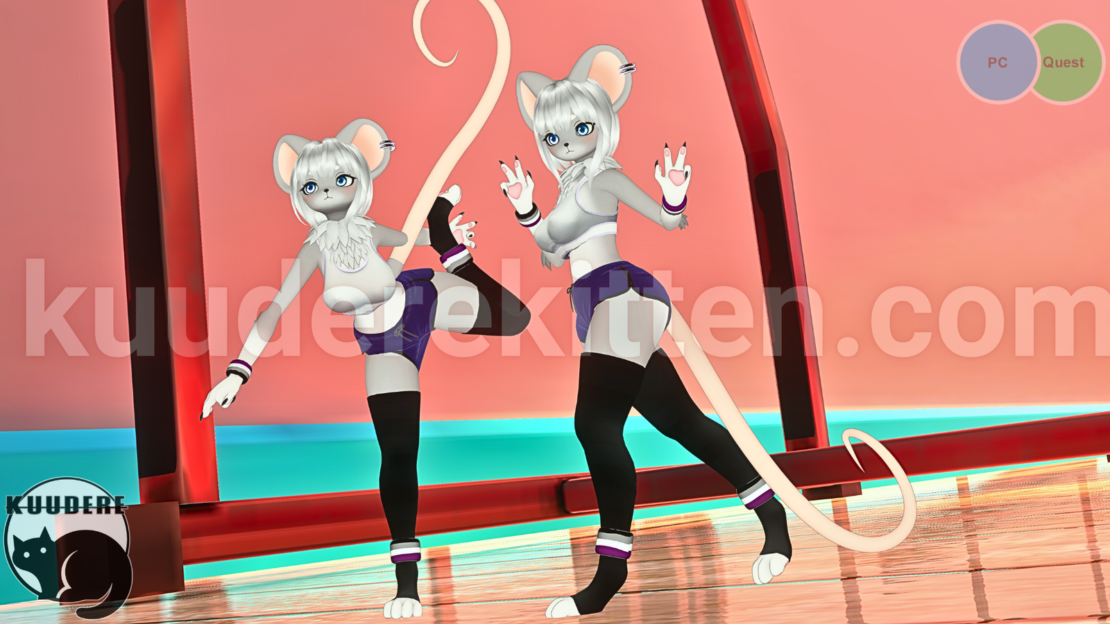 Tina, Furry Mouse Girl Avatar [+ OPTIMIZED][SFW][PC/QUEST][VRCHAT AVATAR] 