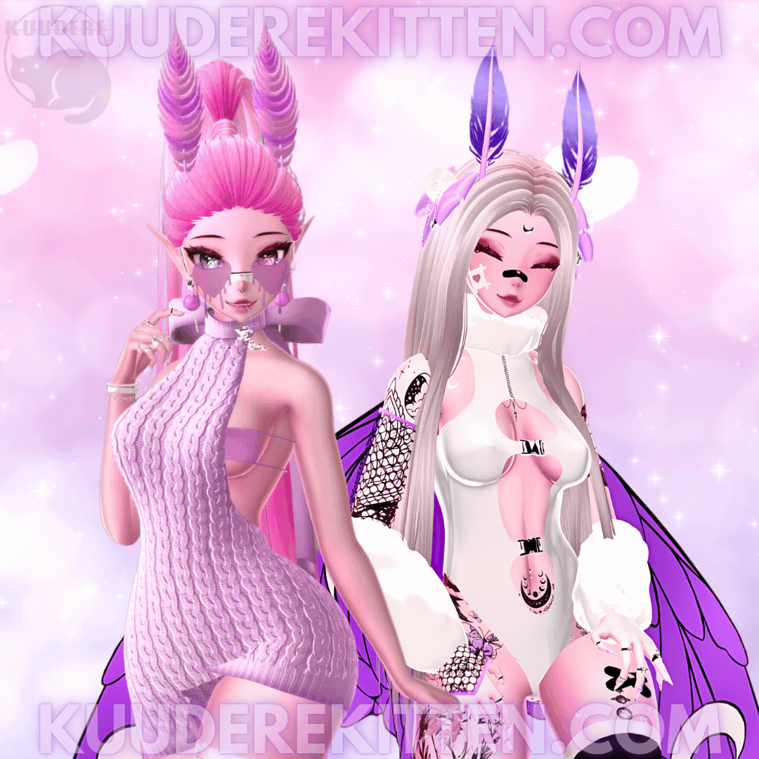 Kasumi and Yuna, Female Moth Couple Avatars [3.0][SPS][VRCHAT AVATARS]