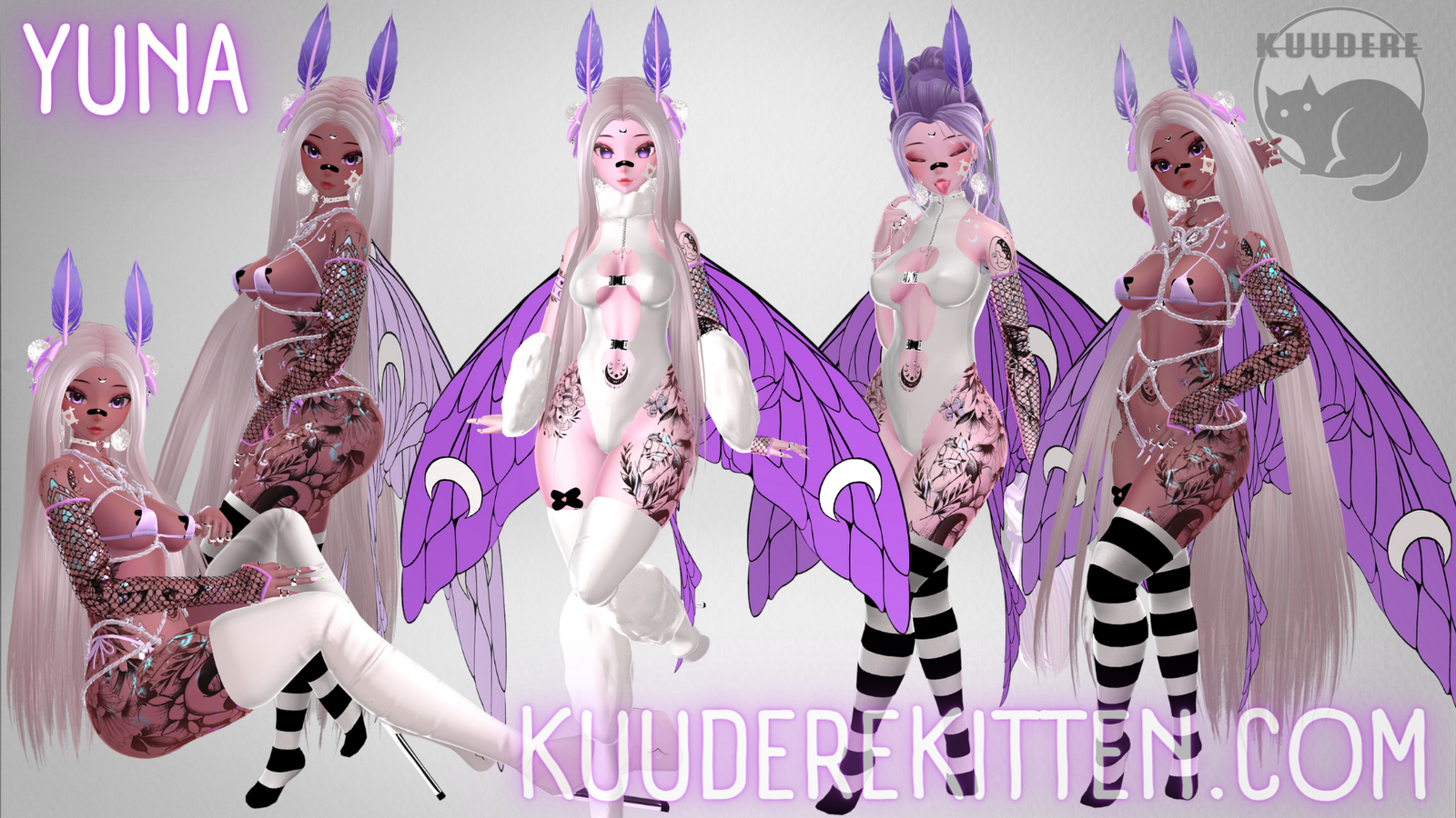 Kasumi and Yuna, Female Moth Couple Avatars [PC ONLY ][SPS][VRCHAT AVATARS]