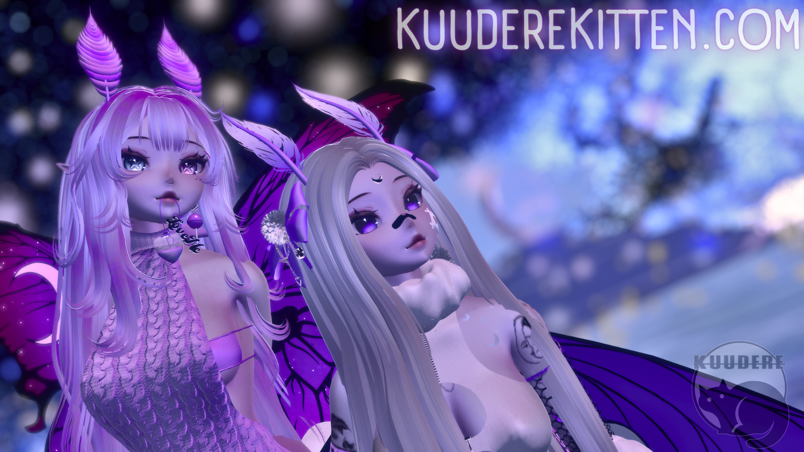 Kasumi and Yuna, Female Moth Couple Avatars [PC ONLY ][SPS][VRCHAT AVATARS]