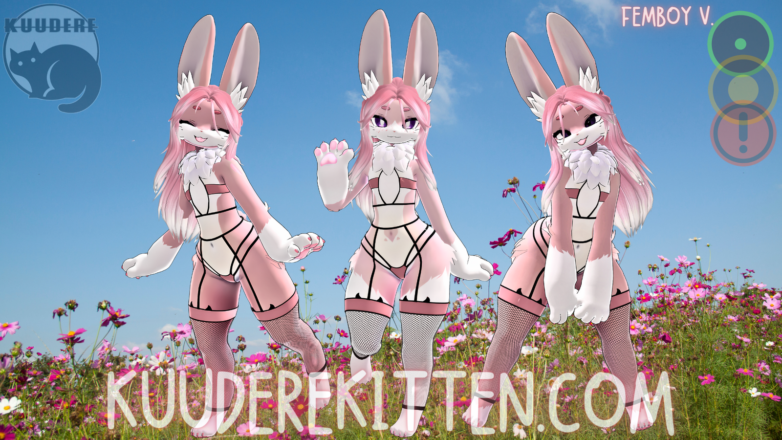 [OPTIMIZED] Cherry, Female Furry Bunny Avatar[PC ONLY] [SFW][VRCHAT AVATAR]