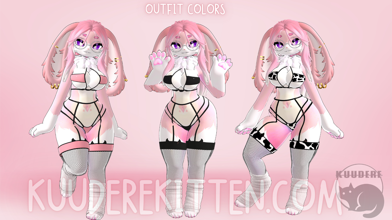 [OPTIMIZED] Cherry, Female Furry Bunny Avatar[PC ONLY] [SFW][VRCHAT AVATAR]