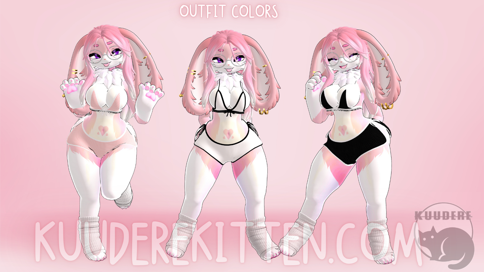 [OPTIMIZED] Cherry, Female Furry Bunny Avatar[PC ONLY] [SFW][VRCHAT AVATAR]