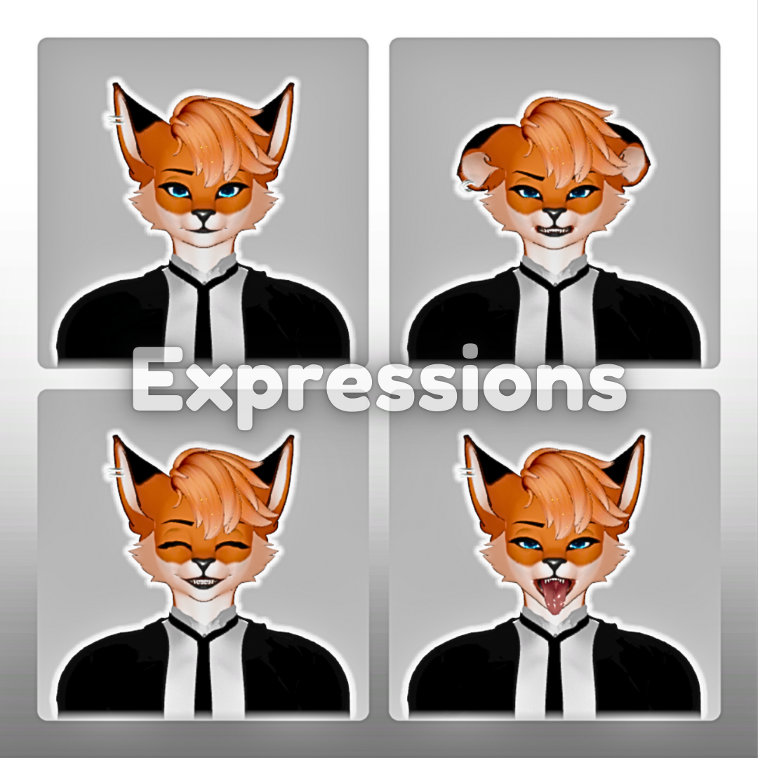 Sky, Male Furry Fox Avatar [SPS][PC/QUEST][VRCHAT AVATAR]
