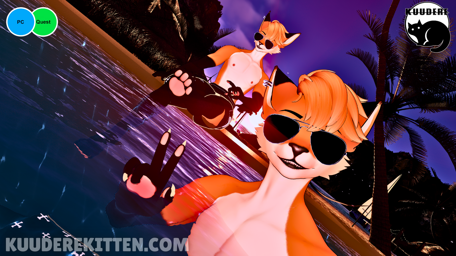 Sky, Male Furry Fox Avatar [SPS][PC/QUEST][VRCHAT AVATAR]