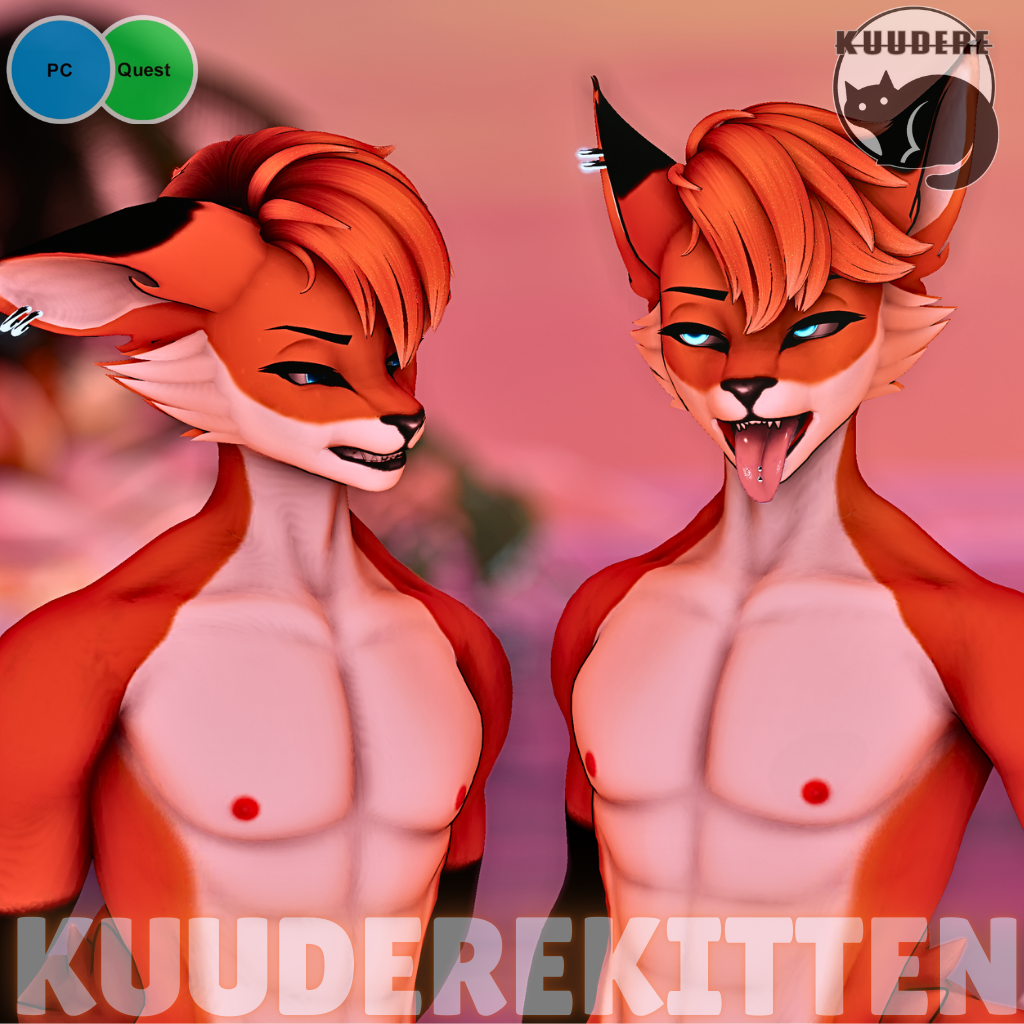 Sky, Male Furry Fox Avatar [SPS][PC/QUEST][VRCHAT AVATAR]