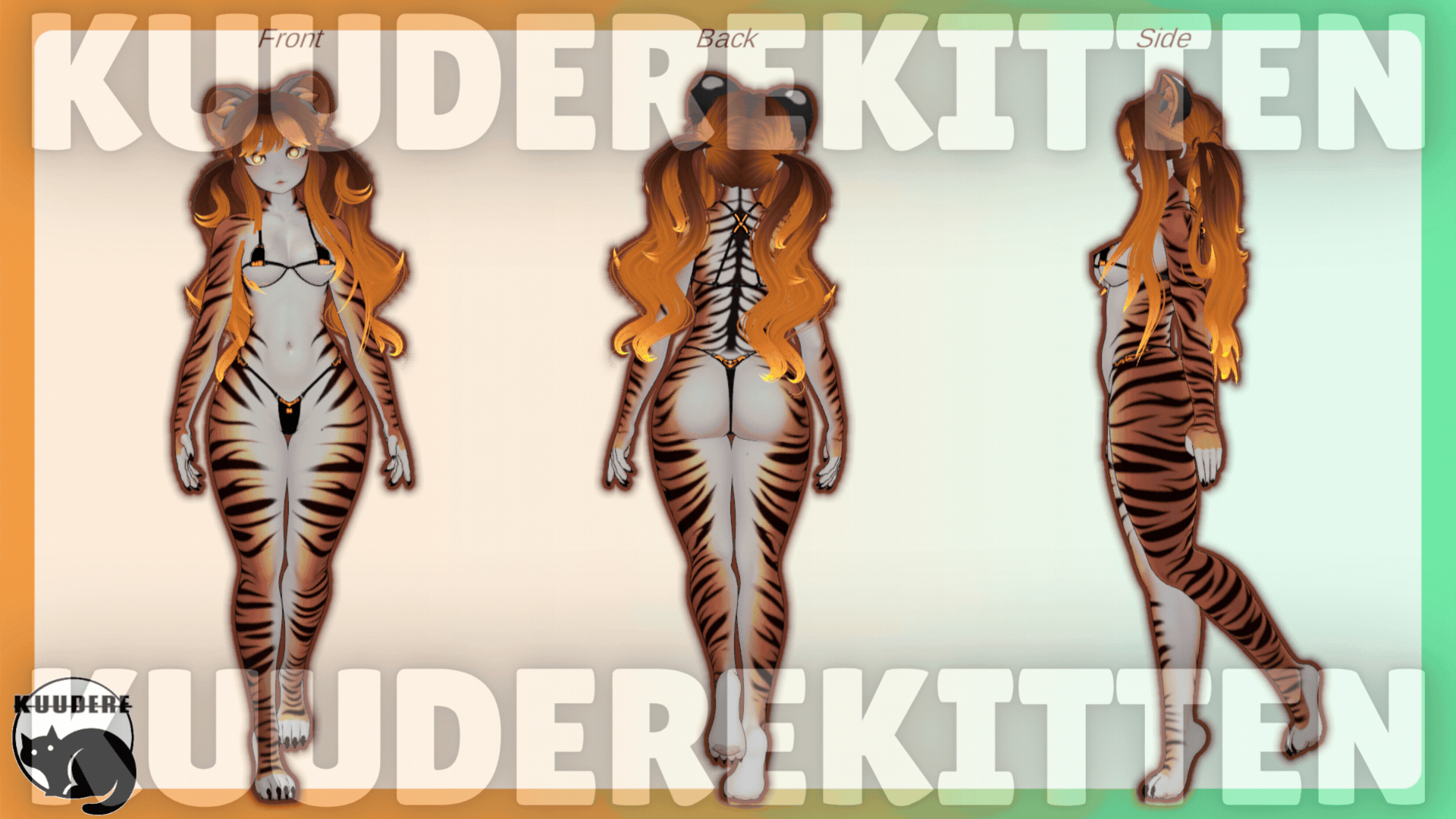 Ollie, Cyber Tiger Girl Avatar [+OPTIMIZED][SPS] [PC/QUEST][VRCHAT AVATAR]