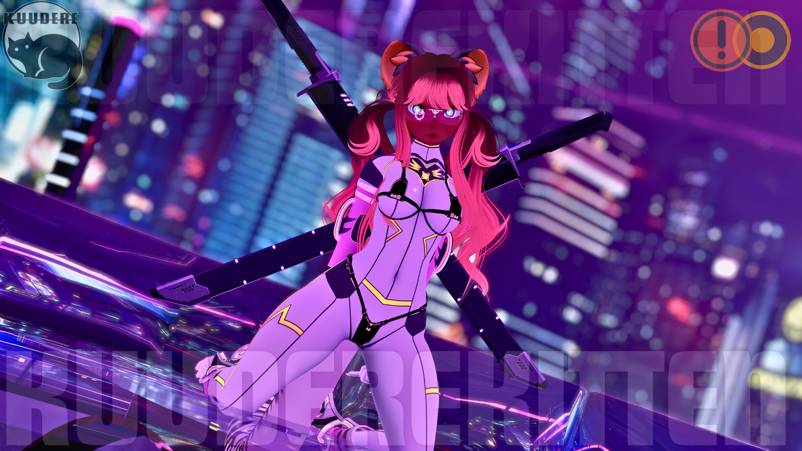 Ollie, Cyber Tiger Girl Avatar [+OPTIMIZED][SPS] [PC/QUEST][VRCHAT AVATAR]