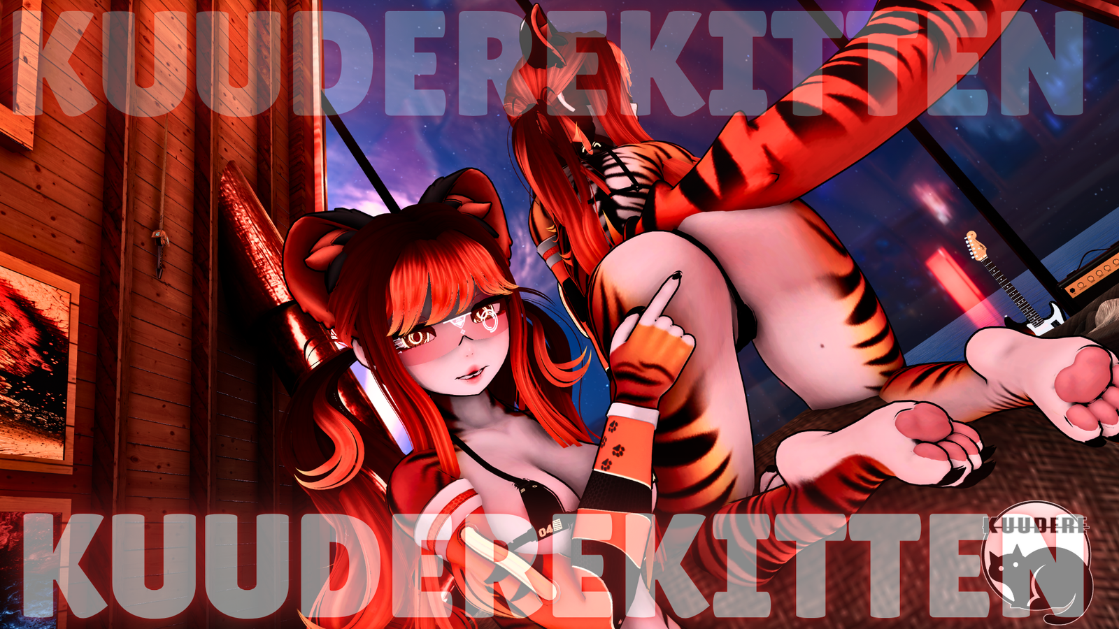 Ollie, Cyber Tiger Girl Avatar [+OPTIMIZED][SPS] [PC/QUEST][VRCHAT AVATAR]