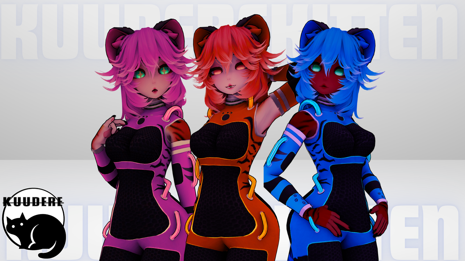 Ollie, Cyber Tiger Girl Avatar [+OPTIMIZED][SPS] [PC/QUEST][VRCHAT AVATAR]