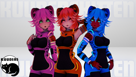 Ollie, Cyber Tiger Girl Avatar [+OPTIMIZED][SPS] [PC/QUEST][VRCHAT AVATAR]