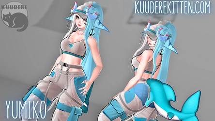 Yumiko Shark Girl Avatar [PC ONLY][+OPTIMIZED][SPS][VRCHAT AVATAR]