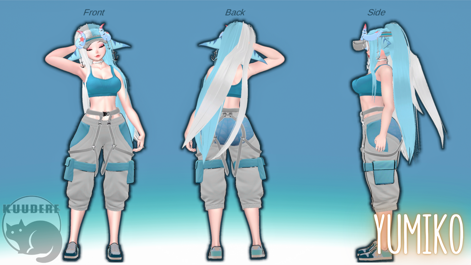 Yumiko Shark Girl Avatar [PC ONLY][+OPTIMIZED][SPS][VRCHAT AVATAR]