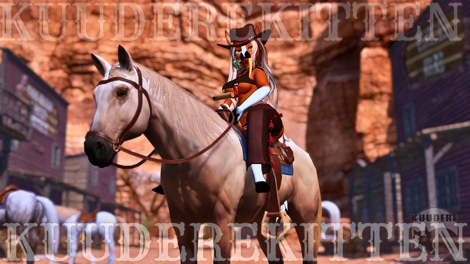 Becky, Western Furry Horse Girl  [PC/QUEST][VRCHAT AVATAR]