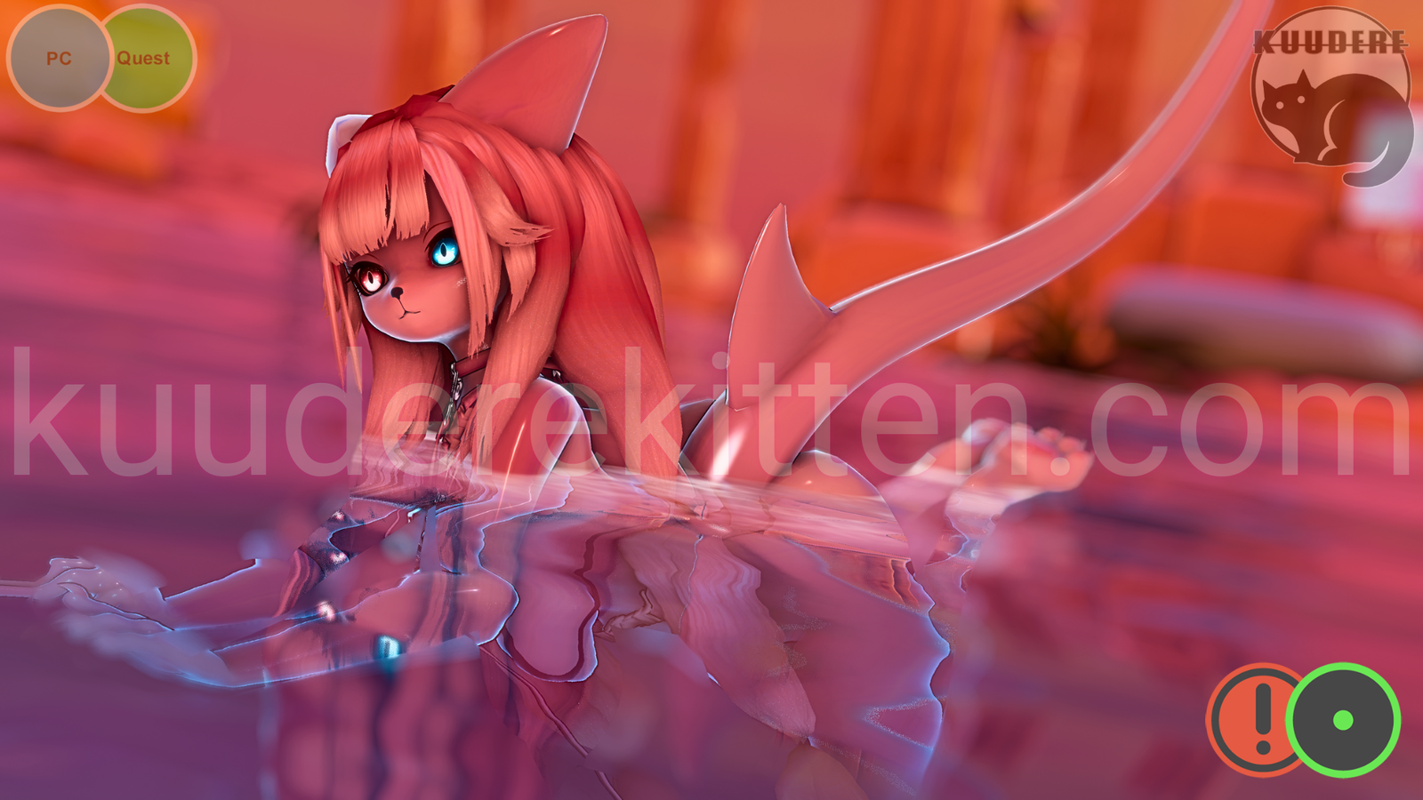 Aqua, Furry Cat Shark Girl Avatar [+ OPTIMIZED][SPS][PC/QUEST][VRCHAT AVATAR] 