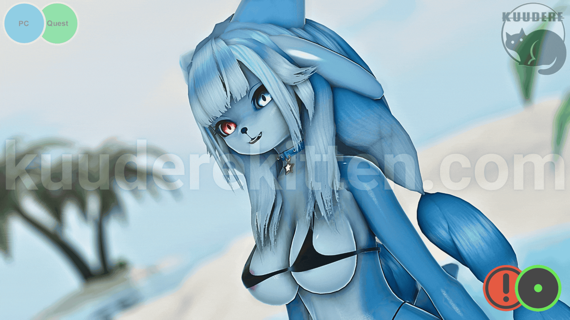 Aqua, Furry Cat Shark Girl Avatar [+ OPTIMIZED][SPS][PC/QUEST][VRCHAT AVATAR] 