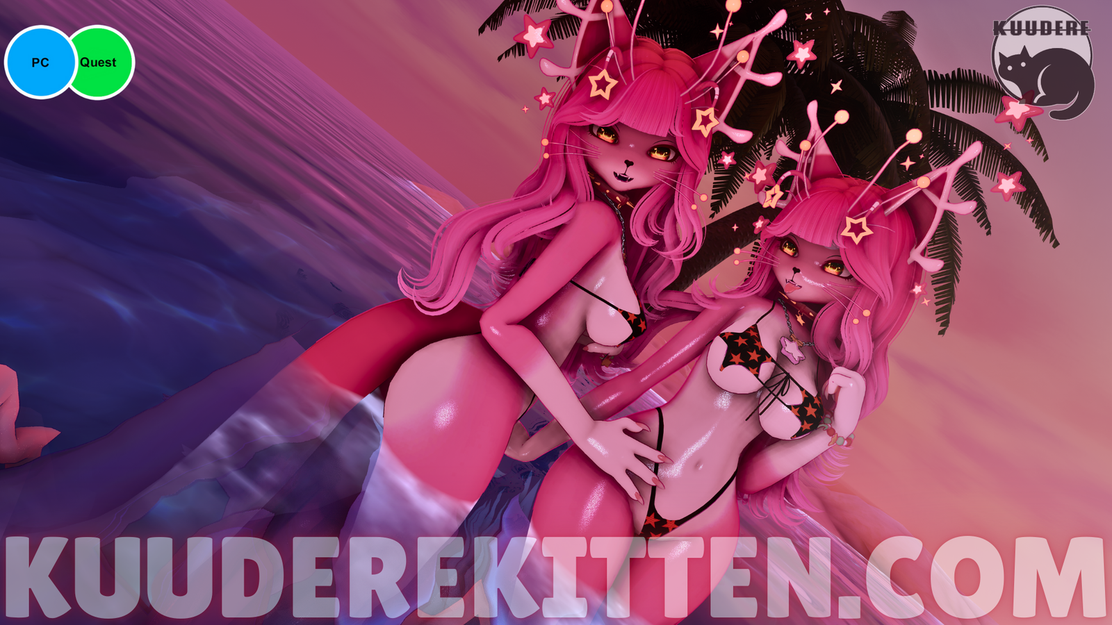 Aurora, RGB Space Cat Alien Furry Avatar [SPS][PC/QUEST][VRCHAT AVATAR]