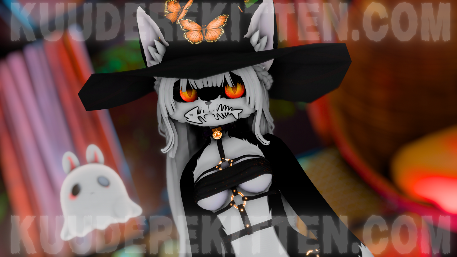 Lucky Halloween Cat Avatar [SPS][+OPTIMIZED][PC/QUEST][VRCHAT AVATAR]