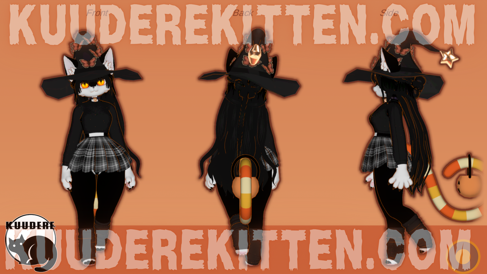 Lucky Halloween Cat Avatar [SPS][+OPTIMIZED][PC/QUEST][VRCHAT AVATAR]