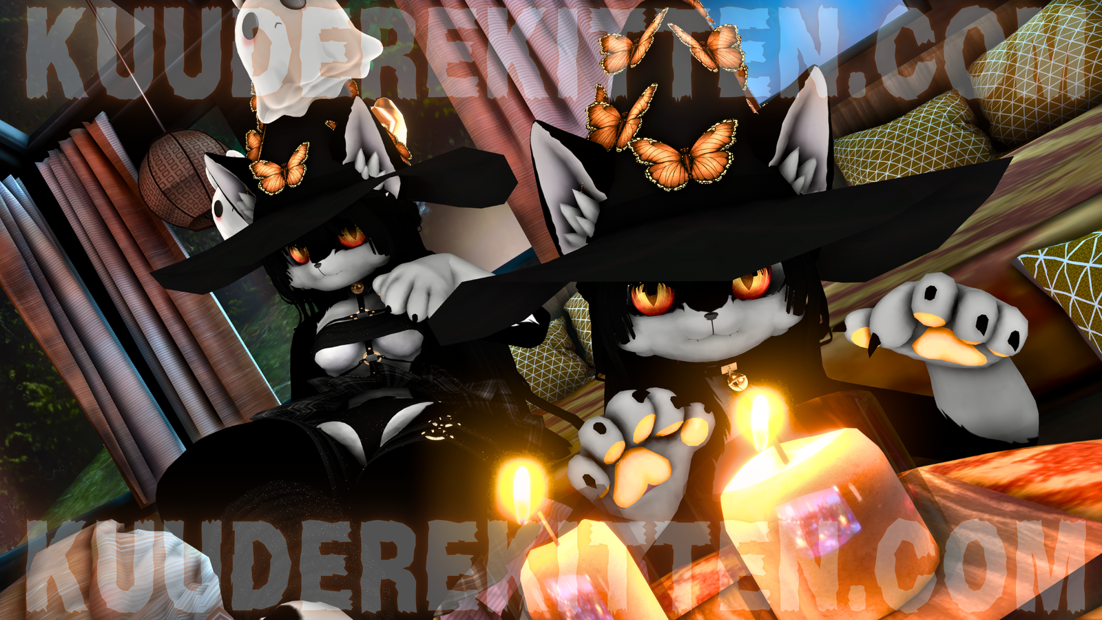 Lucky Halloween Cat Avatar [SPS][+OPTIMIZED][PC/QUEST][VRCHAT AVATAR]