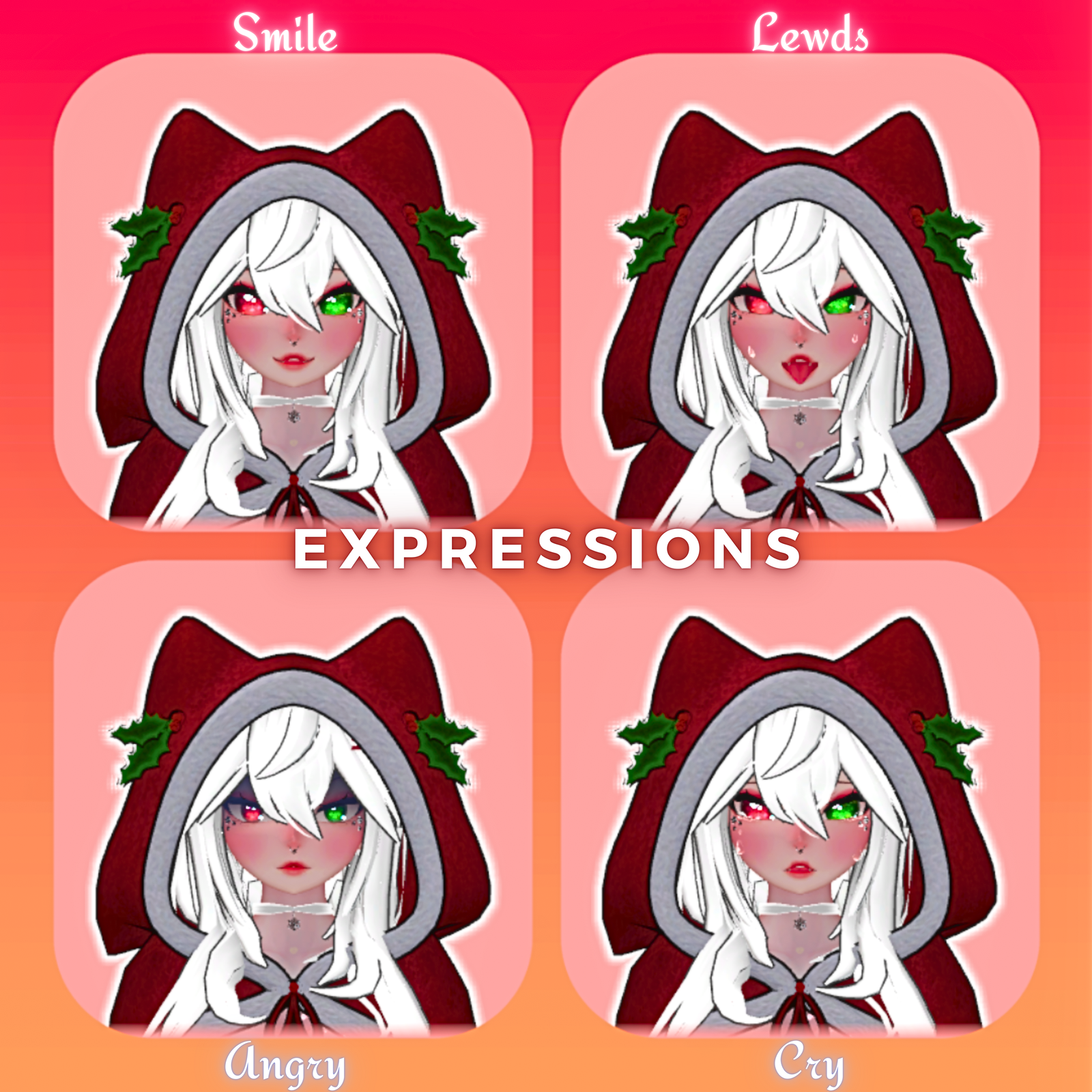 Wishes, Christmas Kitten Avatar [INCLUDES OPTIMIZED] [PC ONLY][SPS][VRCHAT AVATAR]