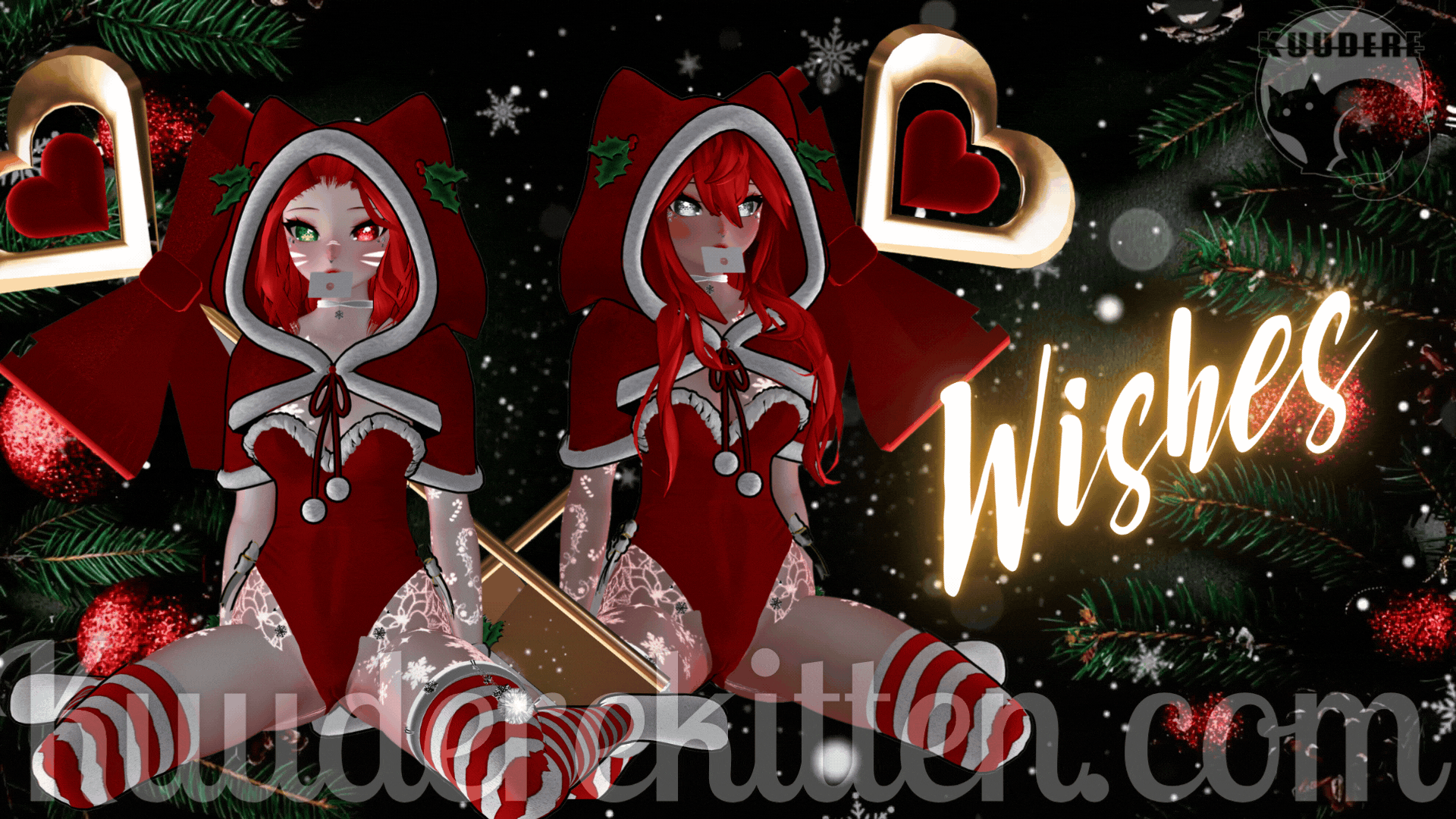 Wishes, Christmas Kitten Avatar [INCLUDES OPTIMIZED] [PC ONLY][SPS][VRCHAT AVATAR]