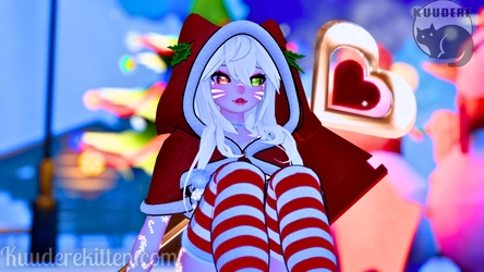 Wishes, Christmas Kitten Avatar [INCLUDES OPTIMIZED] [PC ONLY][SPS][VRCHAT AVATAR]