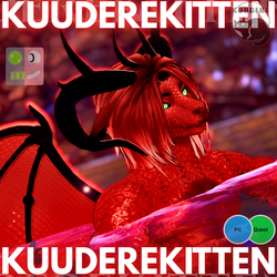 Crimson Drake, Male Dragon Furry Avatar [PC+QUEST][SPS] [VRCFT][VRChat Avatar]
