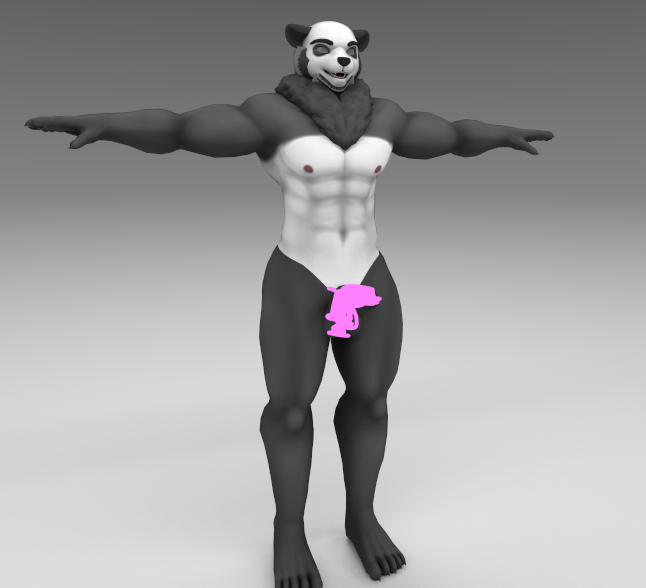 Panda Texture for the Ghostly male Bear 18+