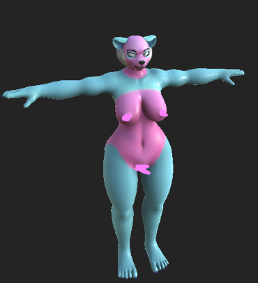 Cotton Candy Texture For Ghostly Female Panda 18+