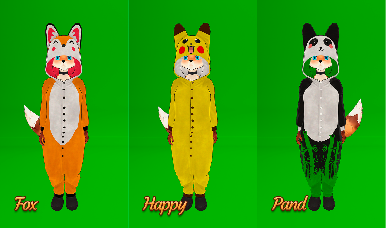 Kigurumi pajamas for FoxGirlFriend PC QUEST
