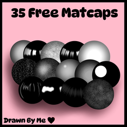 35 Monochrome Matcaps