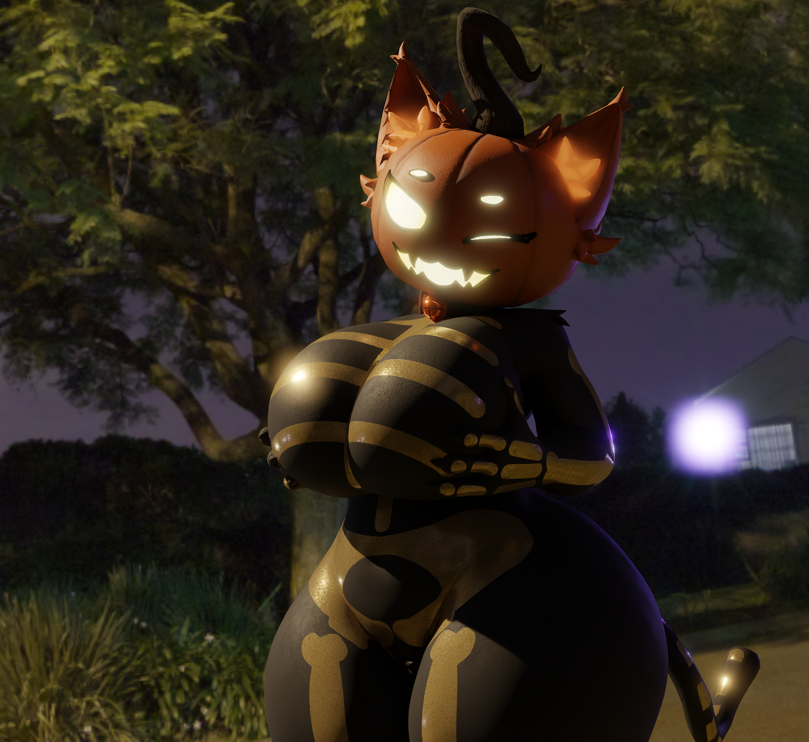 Akittu's Pumpkin Spice Kitty | VRChat 3D Avatar | 18+ NSFW