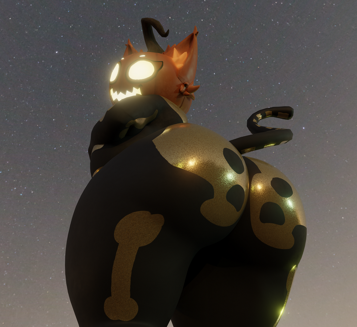 Akittu's Pumpkin Spice Kitty | VRChat 3D Avatar | 18+ NSFW