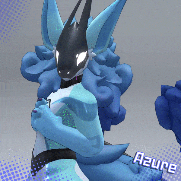 Azure  - VRChat Mantled Beast Furry Model/Avatar