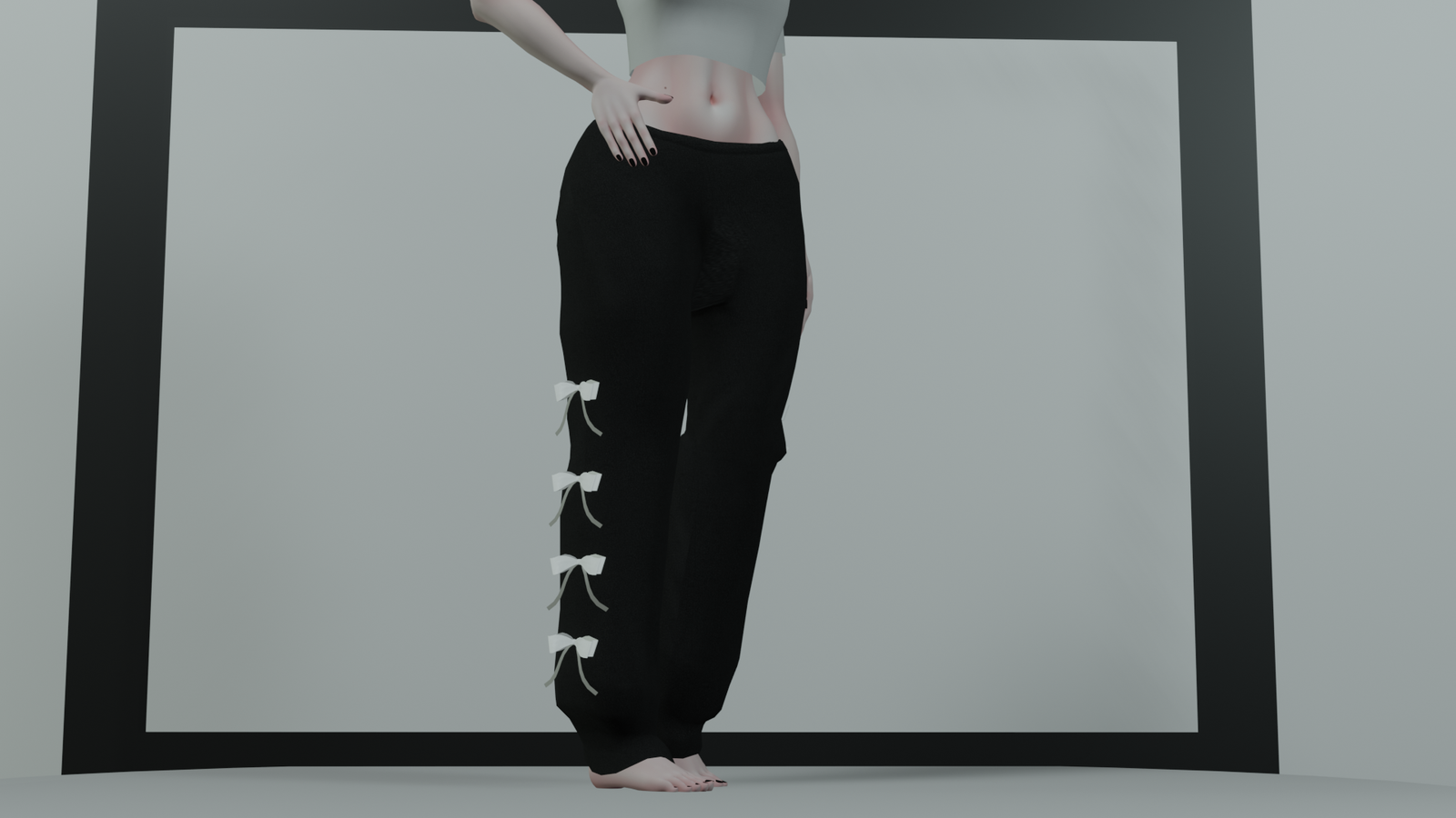 Baggy Pants With Bows