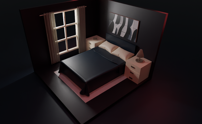 🏡 3D Bedroom Scene – Ready for Your Projects! 🛏️