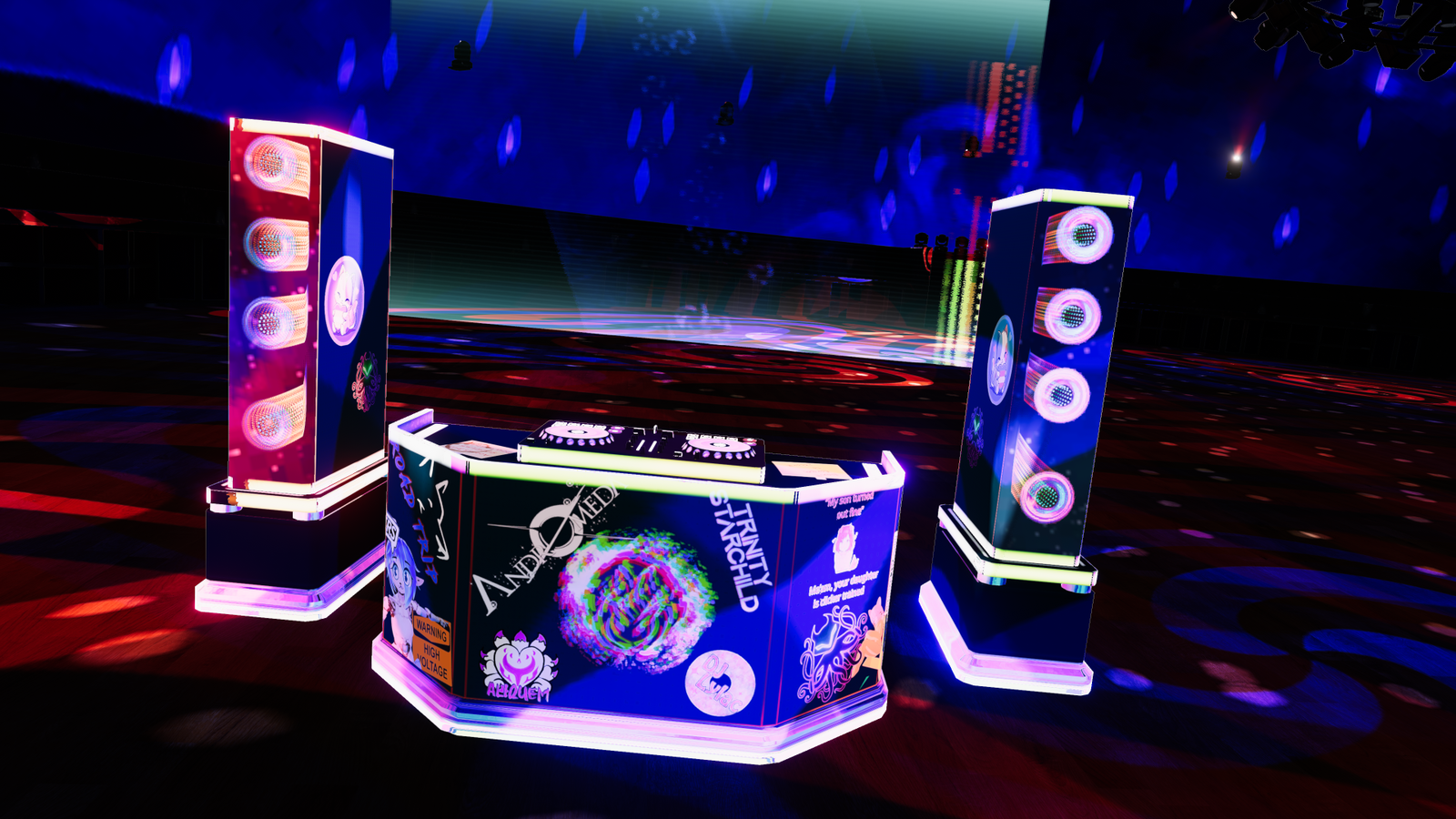 DJ decks with Audiolink, Screen and  Decals to customize with your LOGOs