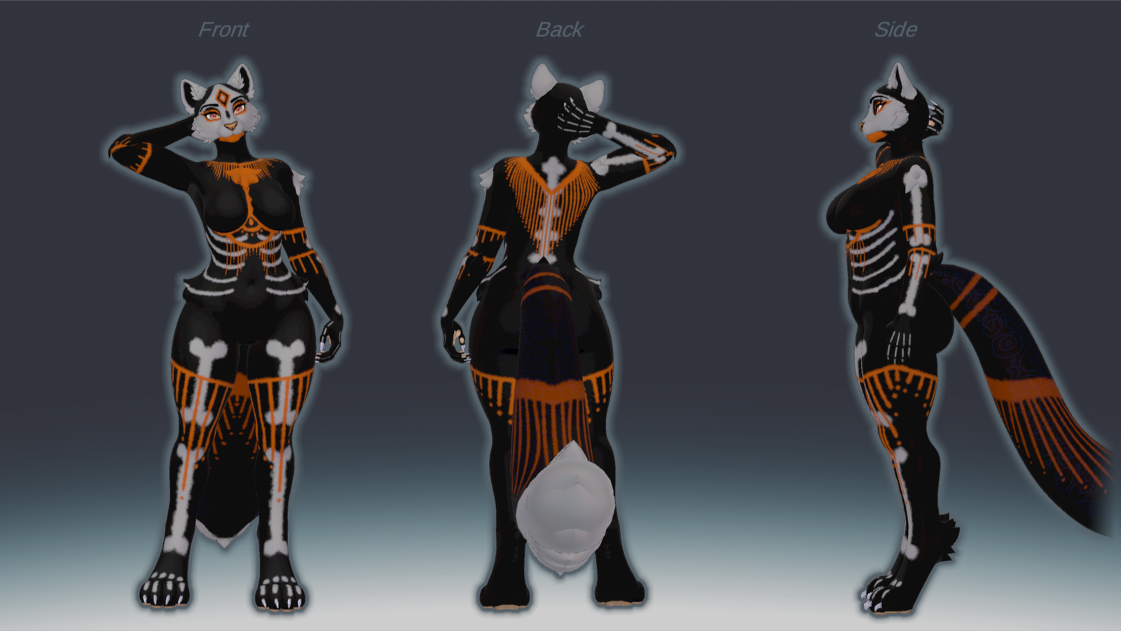 Skeleton Draped In Tassels | Nyx By FoxiPaws |