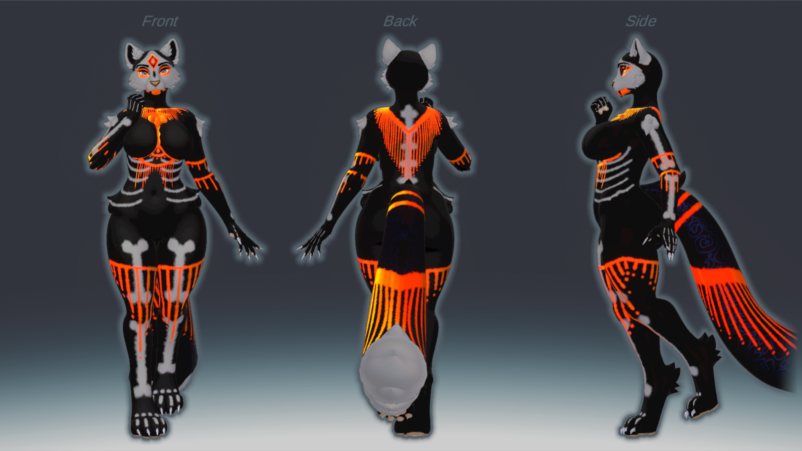Skeleton Draped In Tassels | Nyx By FoxiPaws |