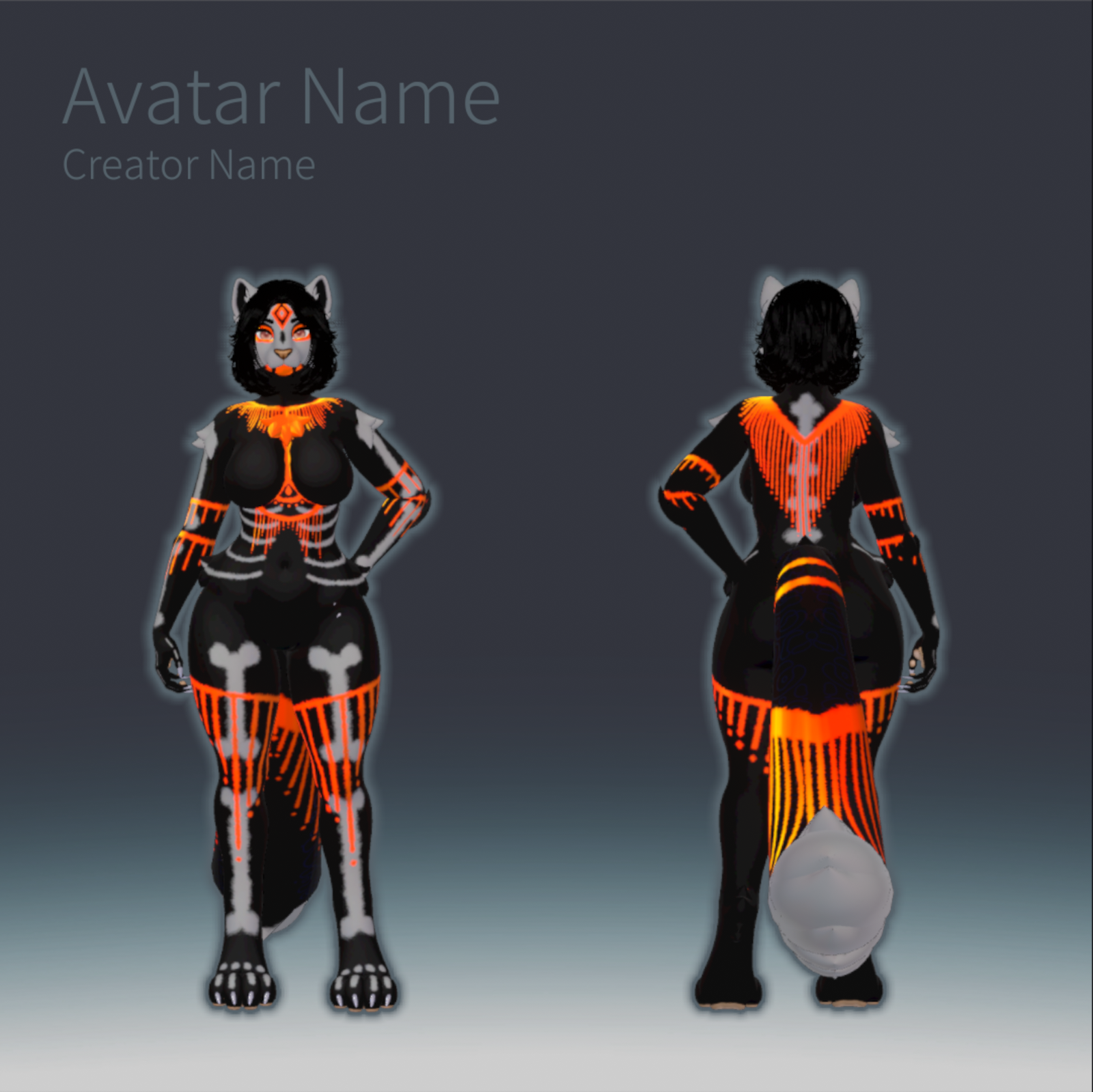 Skeleton Draped In Tassels | Nyx By FoxiPaws |