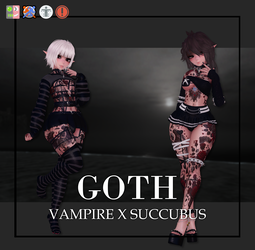 Goth: Vampire X Succubus | VRCFT | GOGO | Limb Scaler | SPS