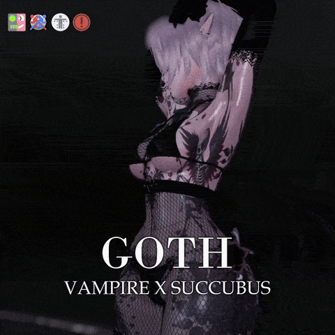 Goth: Vampire X Succubus 1.1 | 20% OFF | New features! | VRCFT | GOGO | Limb Scaler | SPS