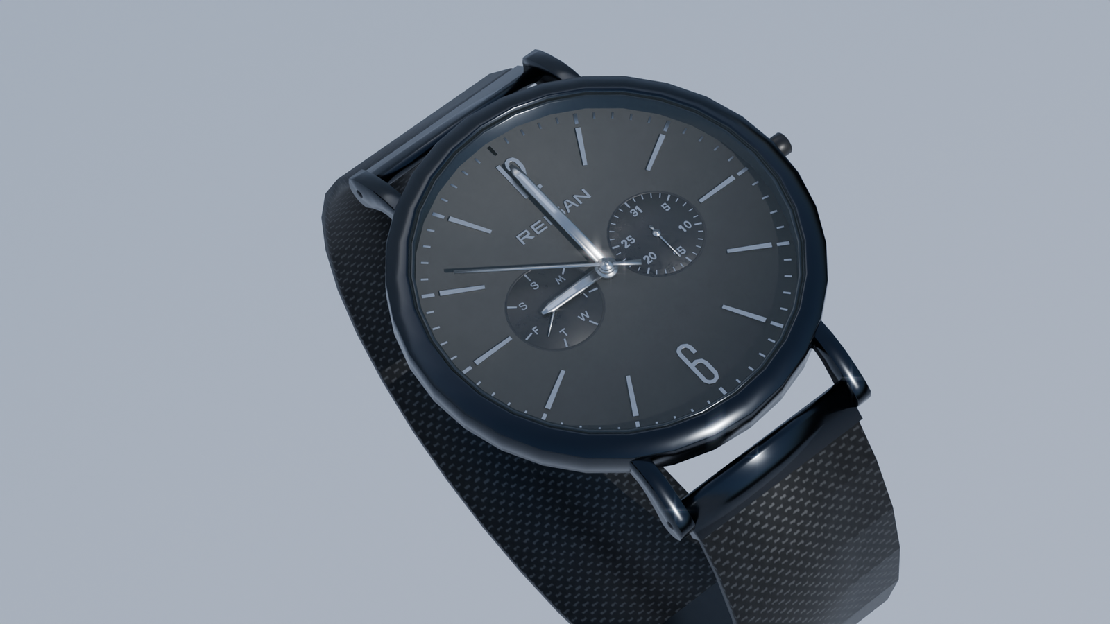 REIGAN Black Chrono Watch