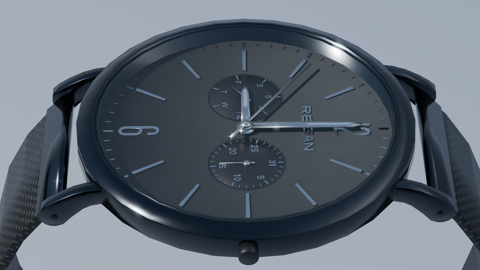 REIGAN Black Chrono Watch