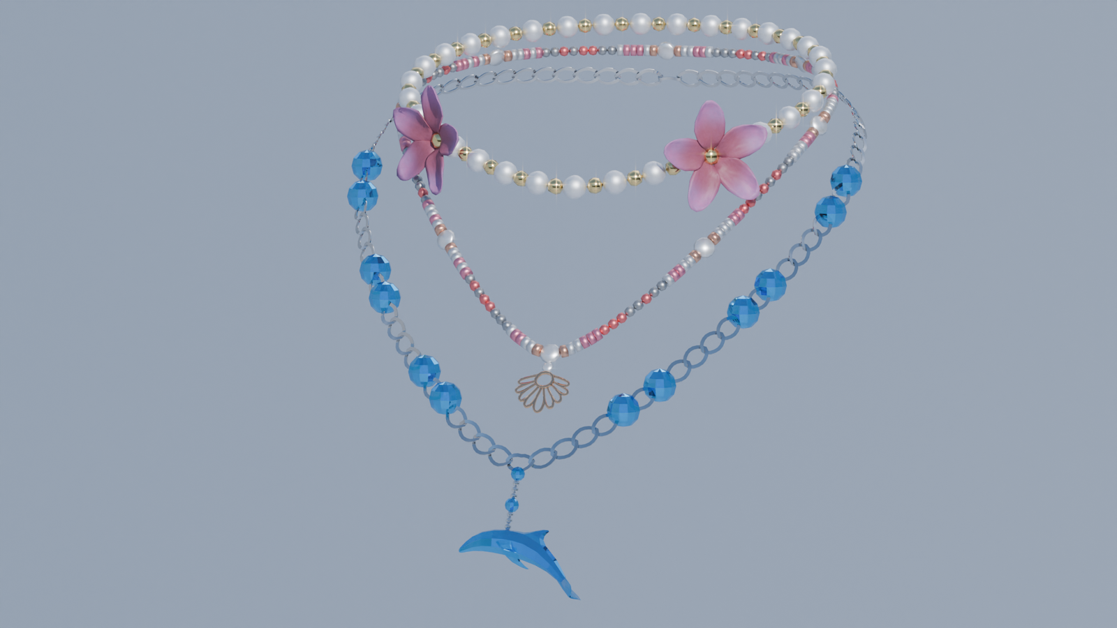 The Oceanpetal Charm Set (Necklaces, Hair pin, Bracelets, Rings, Ankle Bracelets)