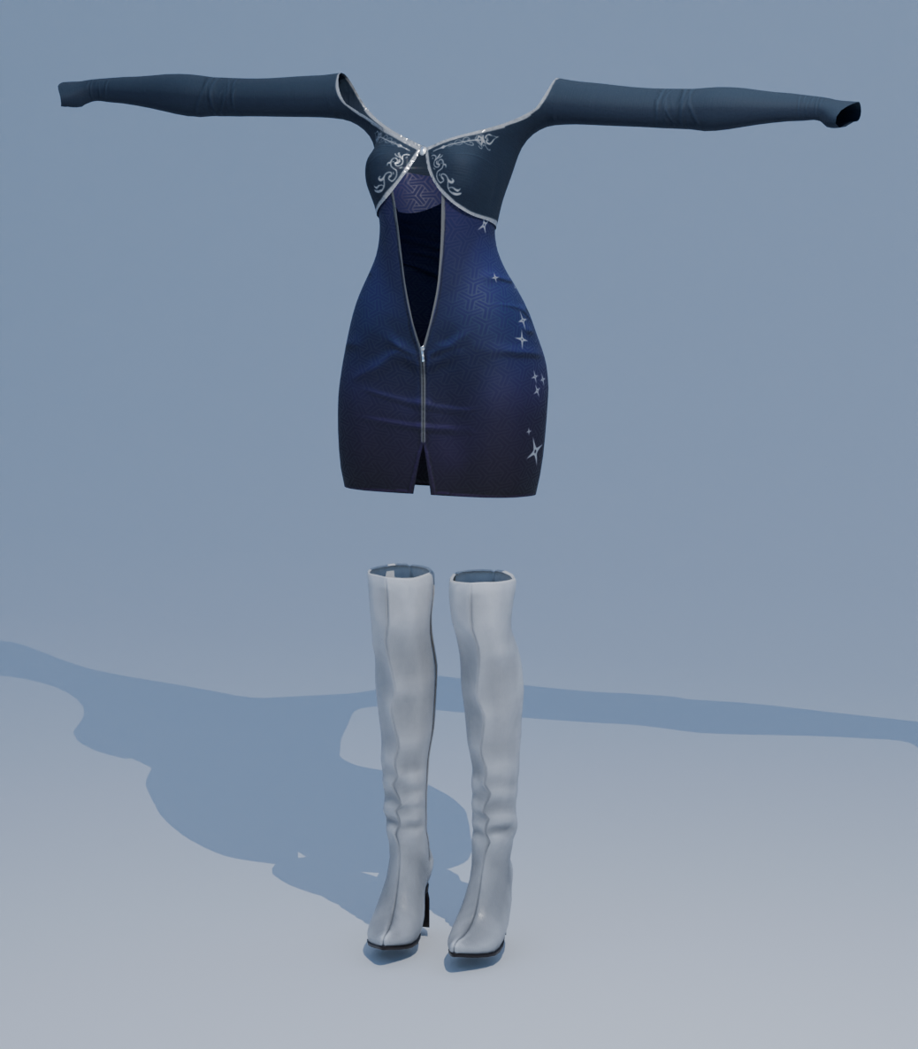 Midnight Starfall (Dress) - VRBASE ANIME
