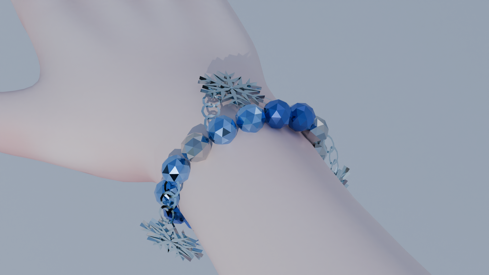 Frozen Elegance Collection (neklace, hairpin, bracelet, rings and ankle bracelet)