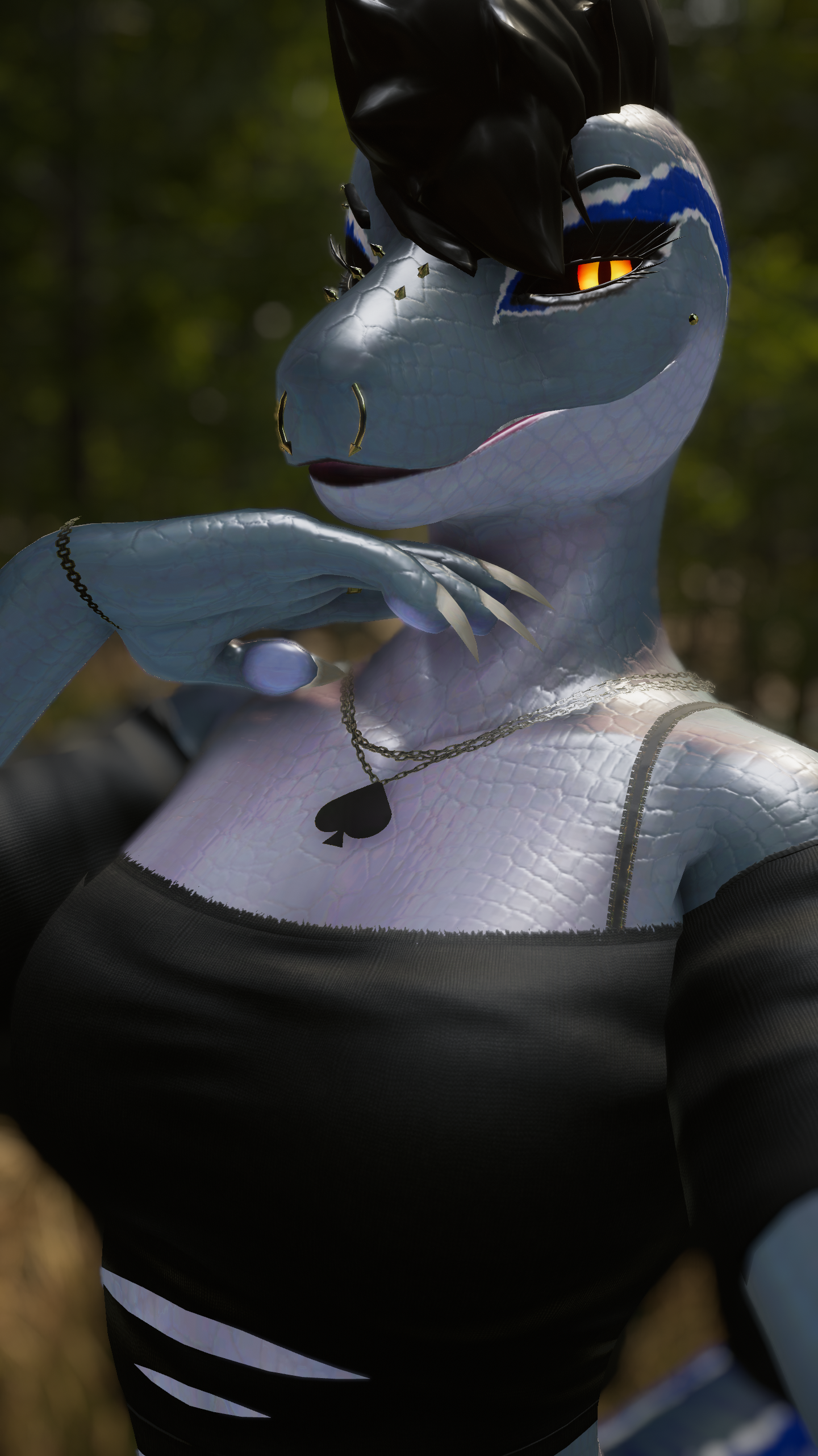 Blue Striped Raptor (Texture)